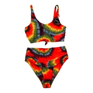 Zaful Forever Young Tie Dye Bikini 2 Piece Set Size L